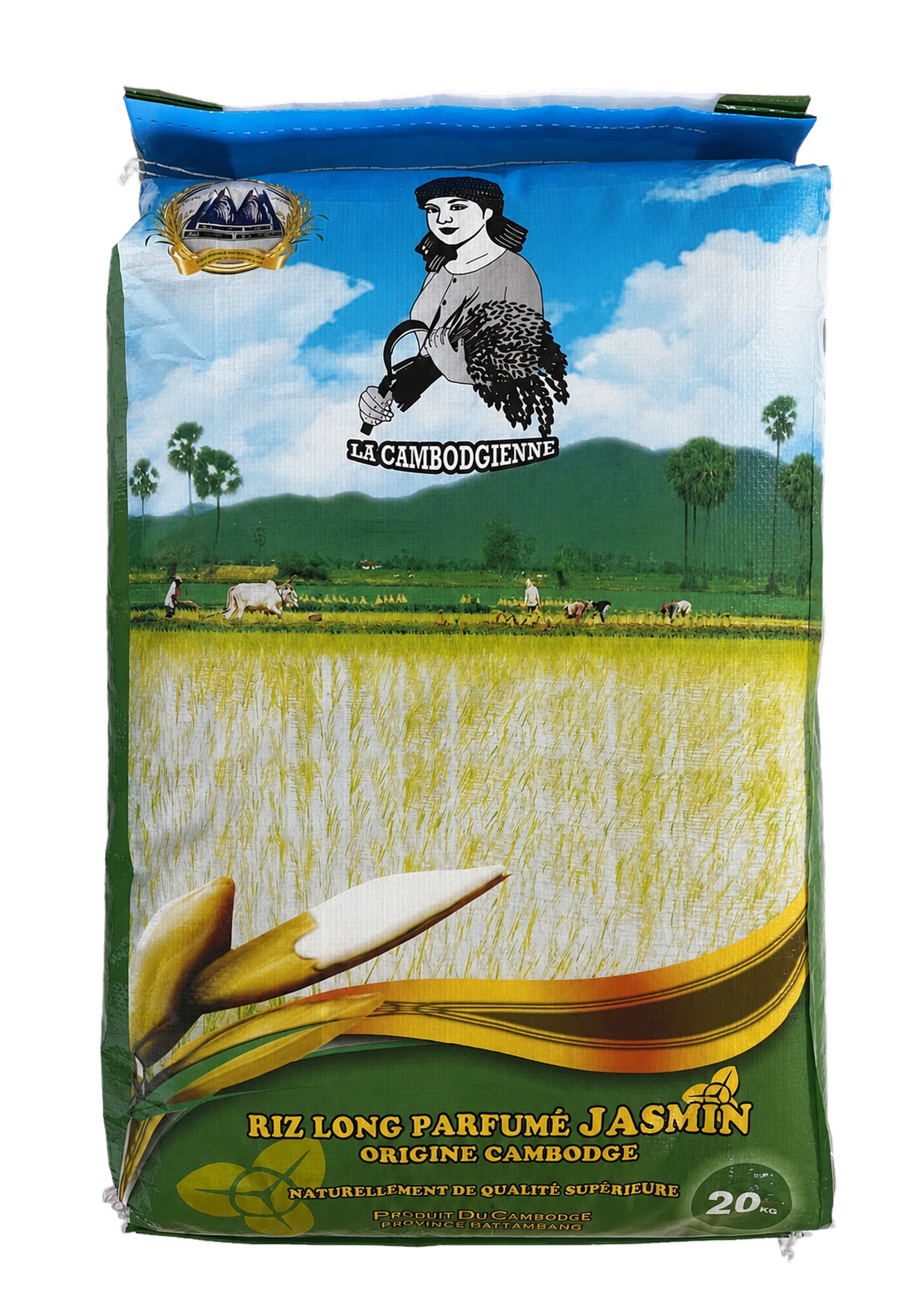 Sac de riz Jasmin La Cambodgienne de 20 kg